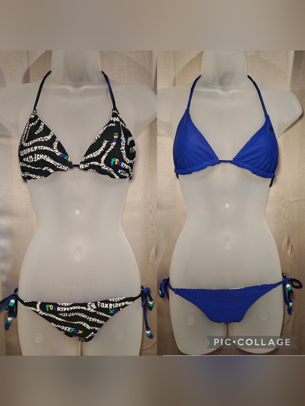 🔥GRAIL ALERT VINTAGE RARE FOX RACING GRAFFITI REVERSIBLE TRIANGLE BIKINI SET🔥